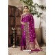 Magenta Designer Party Wear Silk Sari