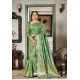 Green Designer Party Wear Silk Sari