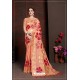 Light Orange Linen Art Silk Jacquard Work Saree