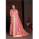 Light Pink Linen Art Silk Jacquard Work Saree