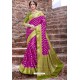 Purple Designer Party Wear Nylon Art Silk Sari