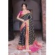 Navy Blue Designer Party Wear Nylon Art Silk Sari