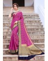 Medium Violet Designer Party Wear Nylon Art Silk Sari