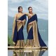 Navy Blue Designer Party Wear Fancy Art Silk Sari