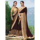 Coffee Designer Party Wear Fancy Art Silk Sari