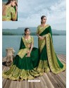 Dark Green Designer Party Wear Fancy Art Silk Sari