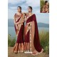 Maroon Designer Party Wear Fancy Art Silk Sari