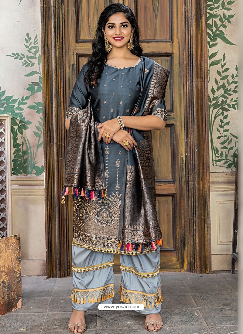 Zisa Unstitched Ladies Banarasi Suits at Rs 1210 in Delhi | ID: 7804384330