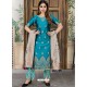 Blue Heavy Party Wear Banarasi Jacquard Palazzo Suit