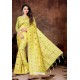 Yellow Art Silk Embroidered Designer Saree