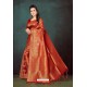 Red Art Silk Zari Worked Designer Saree