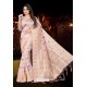 Baby Pink Art Silk Zari Worked Designer Saree