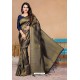 Classy Black Art Silk Zari Worked Designer Saree