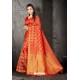 Adorable Red Art Silk Zari Worked Designer Saree