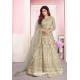 Taupe Net Designer Party Wear Anarkali Suit