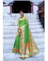 Green Designer Party Wear Silk Sari