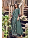 Teal Modal Jacquard Thread Worked Designer Kurti