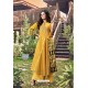 Yellow Modal Jacquard Thread Worked Designer Kurti