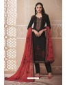 Black Party Wear Designer Pure Cotton Salwar Suit