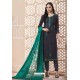 Navy Blue Party Wear Designer Pure Cotton Salwar Suit