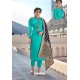 Firozi Party Wear Designer Satin Georgette Salwar Suit