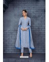 Blue Designer Heavy Foux Georgette Salwar Suit