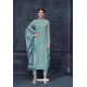 Aqua Grey Designer Heavy Foux Georgette Salwar Suit