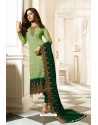 Green Special Designer Embroidered Churidar Salwar Suit