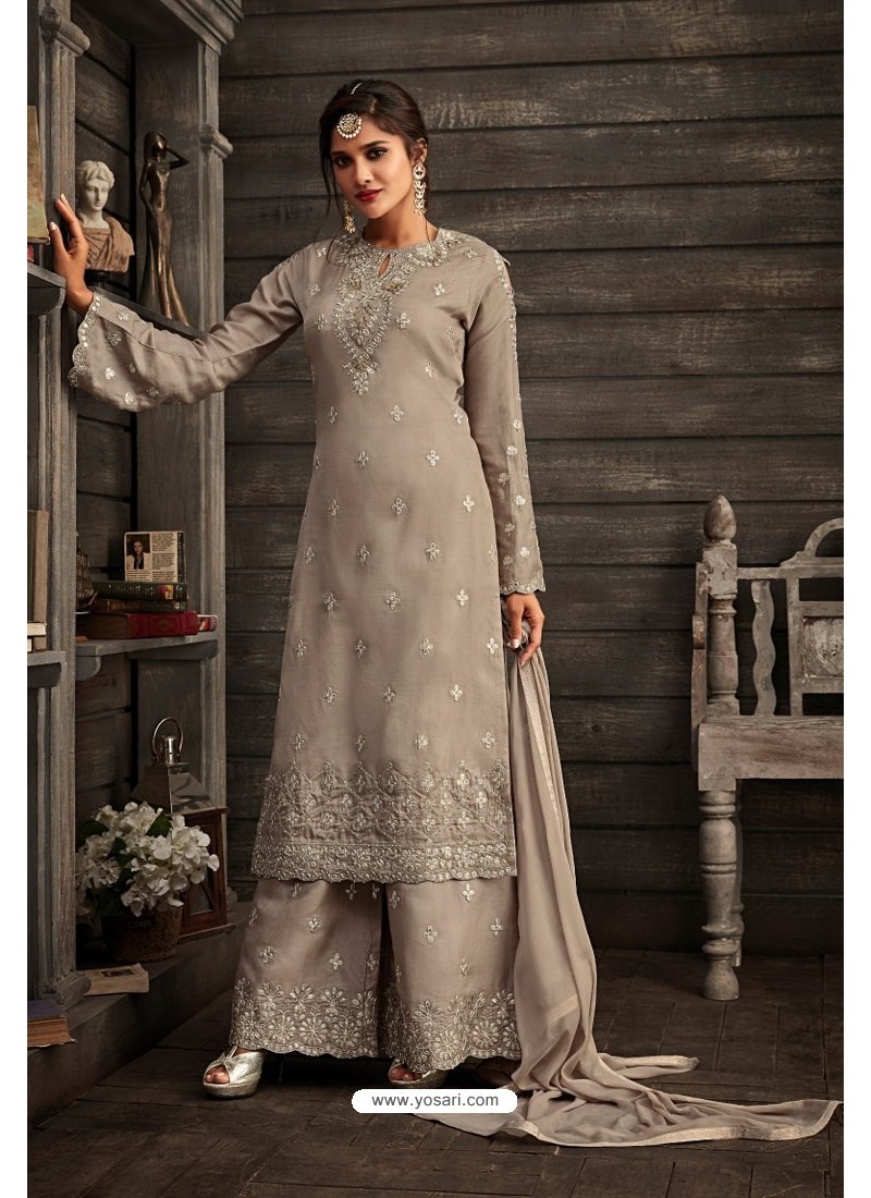 Buy Lehenga Choli Dupatta Indian Pakistani Designer Brown Heavy Sharara Suit  Embroidery Work Wedding Party Wear Dress for Women New Lengha Online in  India - Etsy
