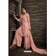 Baby Pink Heavy Designer Crepe Sharara Suit