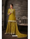 Mehendi Heavy Designer Crepe Sharara Suit