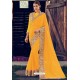 Yellow Designer Party Wear Chiffon Sari