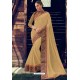 Cream Designer Party Wear Chiffon Sari