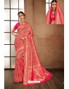 Fuchsia Designer Banarasi Silk Classic Wear Sari