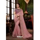 Dusty Pink Traditional Designer Embroidered Sari