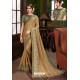 Camel Traditional Designer Embroidered Sari