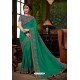 Aqua Mint Traditional Designer Embroidered Sari