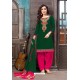 Dark Green Designer Embroidered Punjabi Patiala Suit