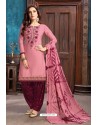 Pink Designer Embroidered Punjabi Patiala Suit