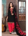 Black Designer Embroidered Punjabi Patiala Suit