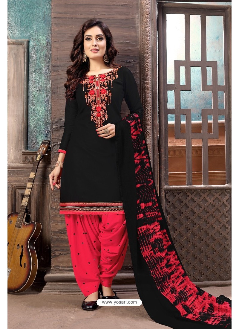 Buy Black Designer Embroidered Punjabi Patiala Suit | Punjabi Patiala Suits