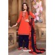 Orange Designer Embroidered Punjabi Patiala Suit