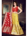 Yellow Exclusive Monopoly Designer Readymade Lehenga Choli