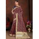 Red Designer Heavy Embroidered Party Wear Banarasi Art Silk Sari