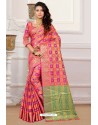 Rani Designer Party Wear Patola Silk Sari