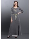 Grey Partywear Designer Hand Embroidered Fancy Kurti