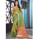 Green Designer Soft Silk Party Wear Sari