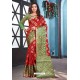 Red Designer Soft Silk Party Wear Sari