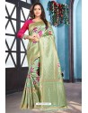 Sea Green Designer Art Silk Party Wear Sari