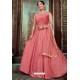 Peach Latest Embroidered Designer Anarkali Suit